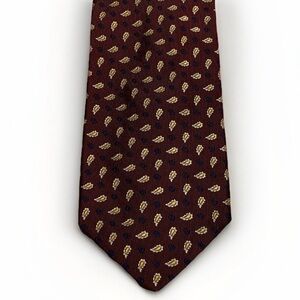 Robert Talbott Best of Class Burgundy Paisley Silk Necktie Classic Designer Mens